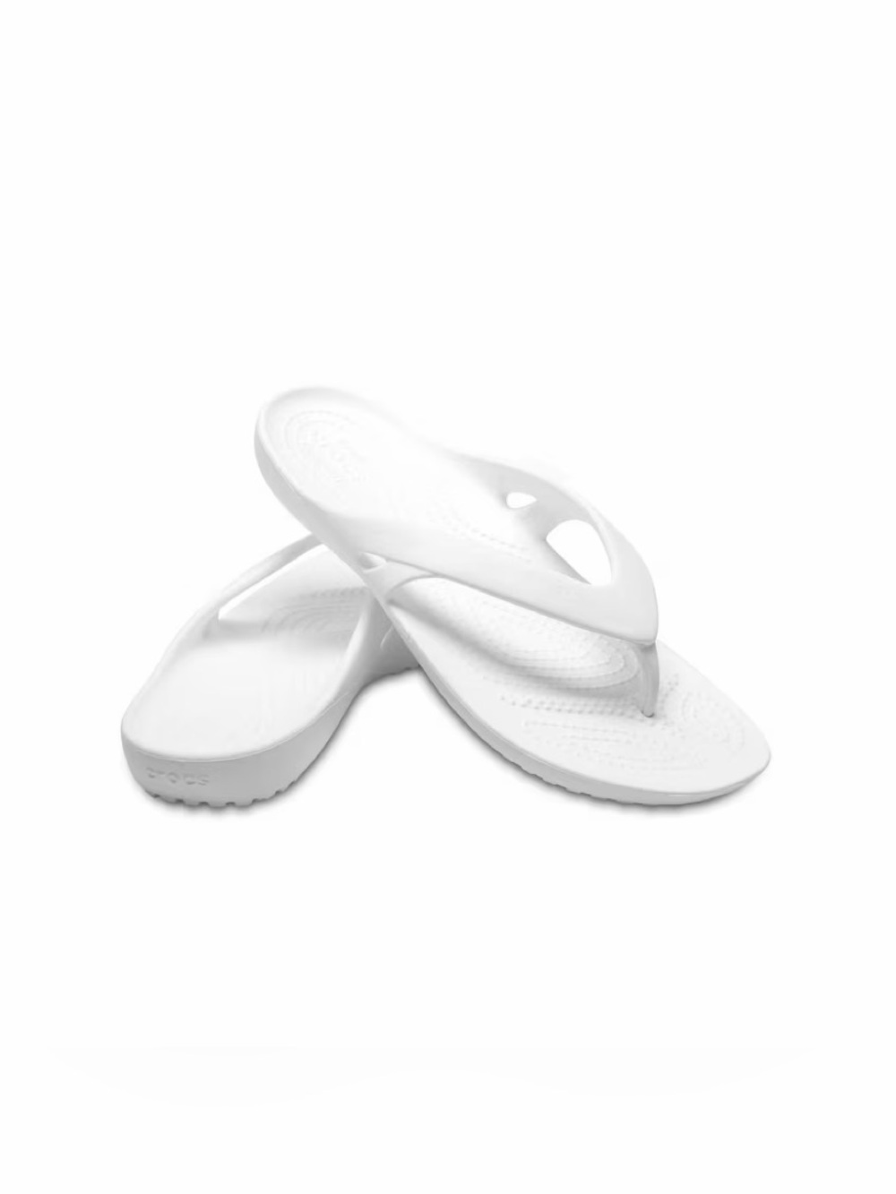 Crocs Women's Kadee II Flip Thong Sandal in white, lightweight, size 8 women's